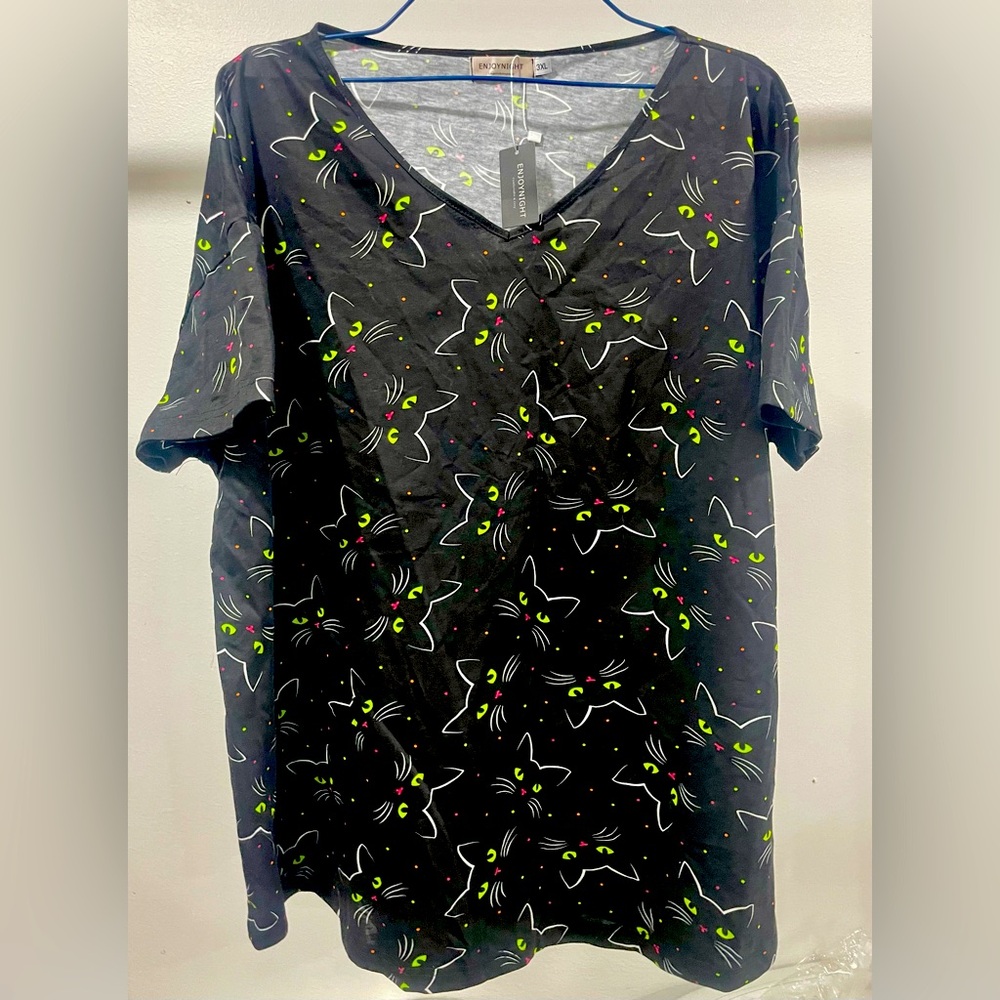 Womens Cat Sleepshirts 3XL New